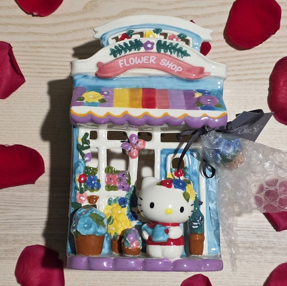 Blue Sky Other - NWT Sanrio Hello Kitty Ceramic Floral Garden Shop Candle House